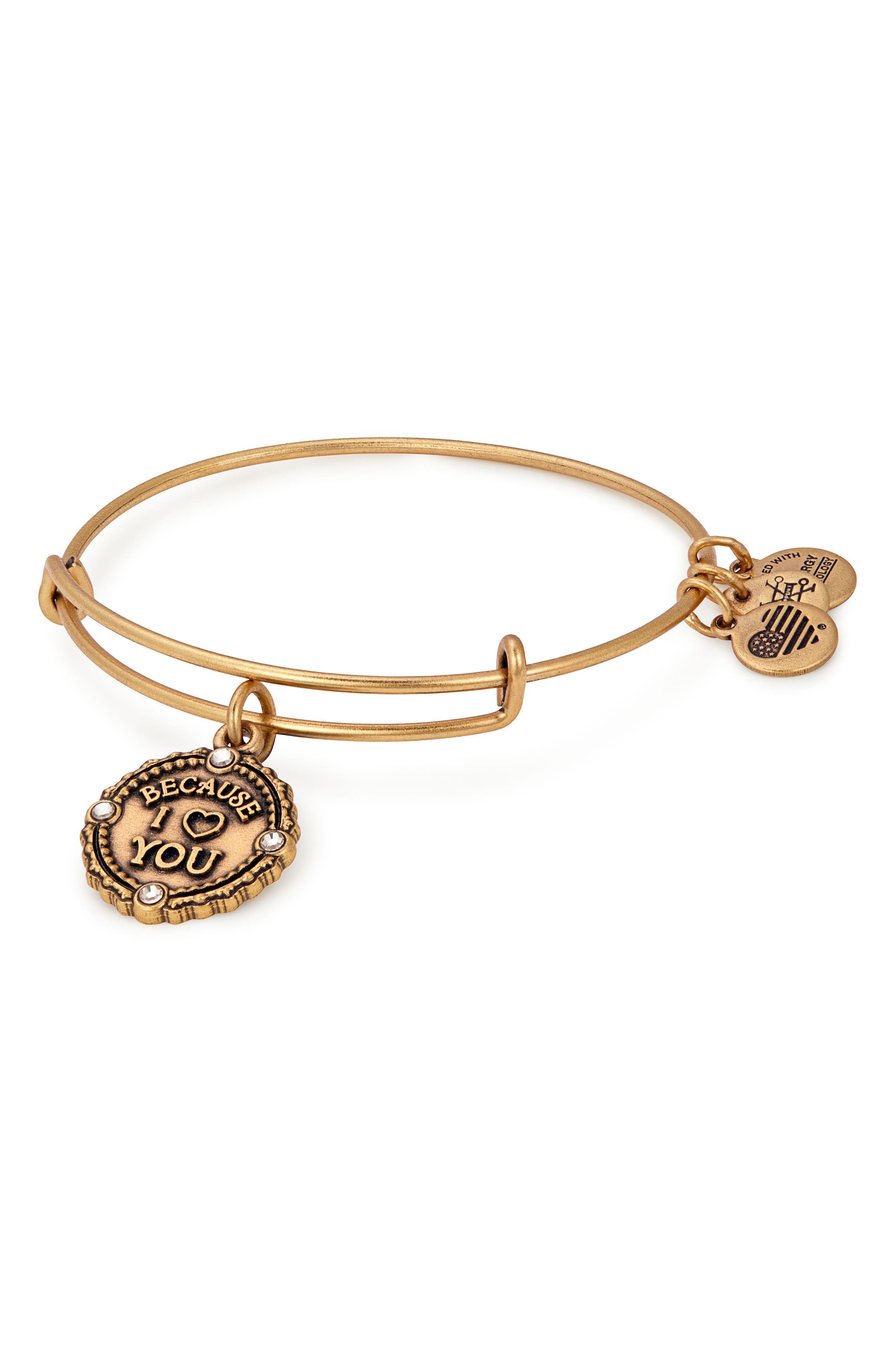 Authentic Alex And Ani Lucky Clover A09eb143rg Gold Tone